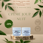 Routine skincare crème de jour et crème de nuit au lait d'ânesse bio