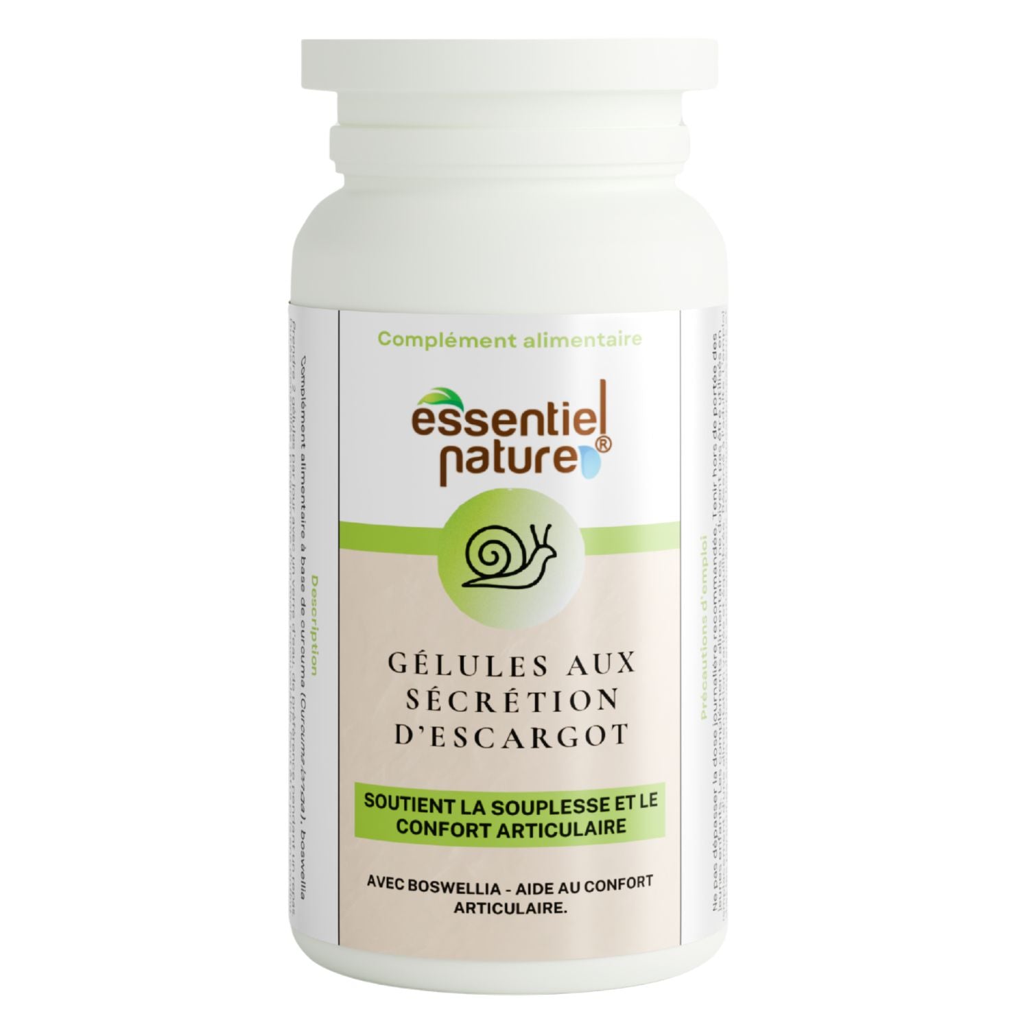 Gélules sécrétion d’escargot