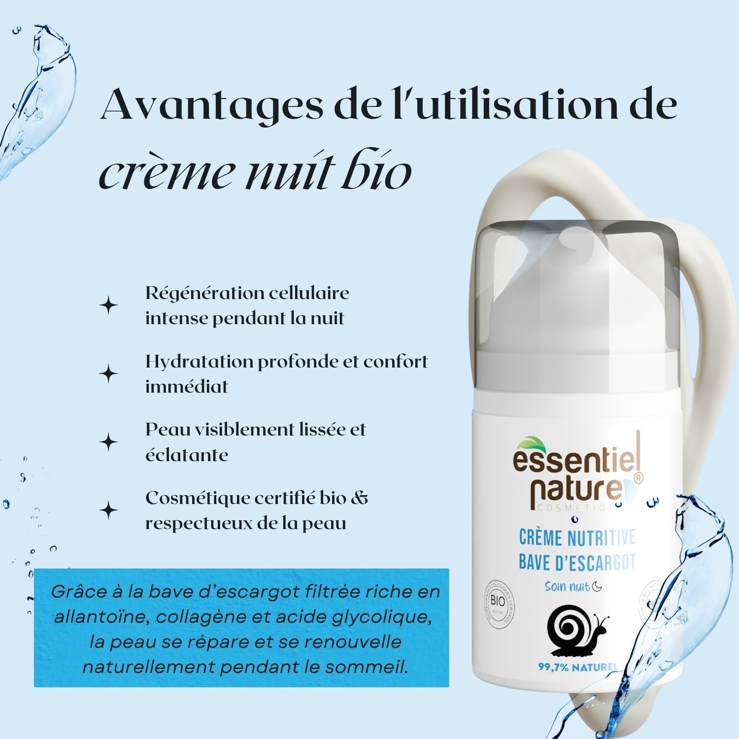 Sublime Nacht – Regenerierende Creme mit Schneckenschleim
