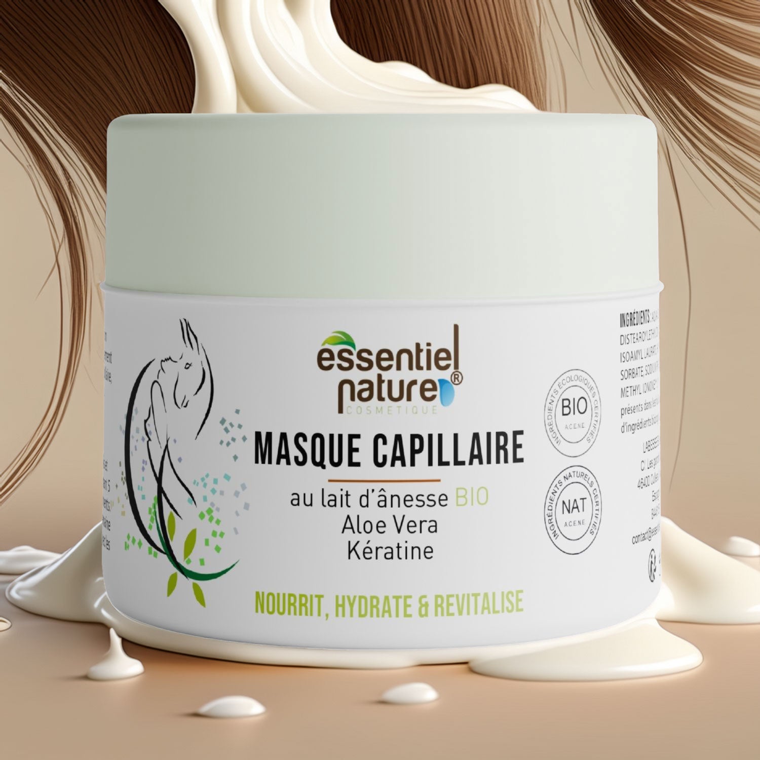 Masque Capillaire Réparateur au Lait d’Ânesse BIO
